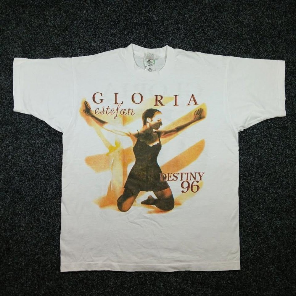 Vintage 1996 Gloria Estefan Destiny Tour T-Shirt XL White